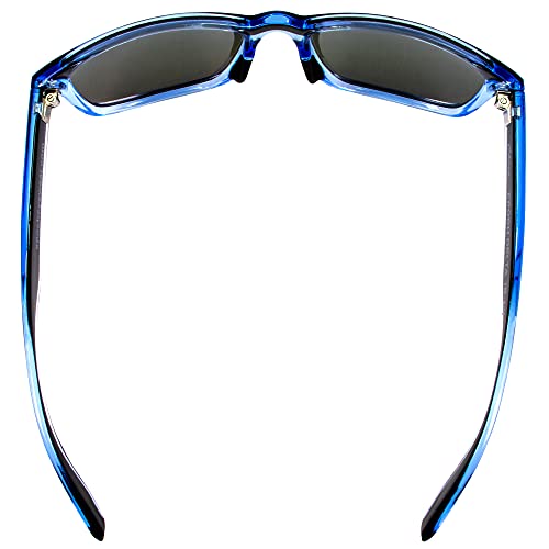 Epoch Delta Sport Polarized Sunglasses Crystal Blue Black Frame Blue Mirror Lens4