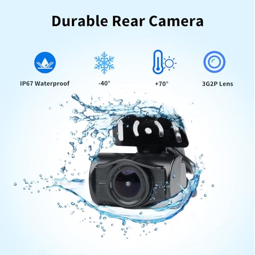 Image of ATOTO Wireless Backup Camera, 140 Wide Viewing Angle, AHD 720P with Night Vision, Stable Signal Transmission Rear View Camera for Cars /SUVs /Trucks, WRC-HD10LR