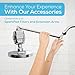 SparkPod Shower Head - High Pressure Rain - Premium Quality Luxury Design - 1-Min Install - Easy Clean Adjustable Replacement for Your Bathroom Shower Heads (Luxury Polished Chrome, 6 Inch Round)