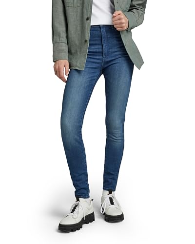 G-Star Para Mujer Jeans Kafey Ultra High Skinny, Azul (faded neptune blue...