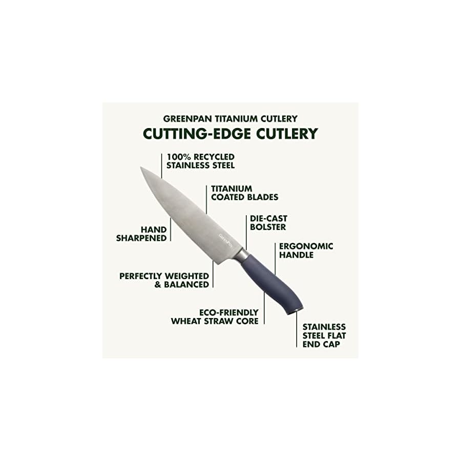 GreenPan-Titanium-15-Piece-Knife-Block-Set-Titanium-Coated-Stainless-Steel-Eco-friendly-Ergonomic-Grip-Slip-Resistant-Balanced-Heat-Treated-Hand-Sharpened-Dishwasher-Safe GreenPan Titanium 15-Piece Knife Block Set, Titanium Coated, Stainless Steel, Eco-friendly, Ergonomic Grip, Slip Resistant, Balanced, Heat Treated, Hand Sharpened, Dishwasher Safe