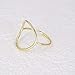 LEMON GRASS Gold Vermeil Open Circle Ring in Sterling Silver Size 8