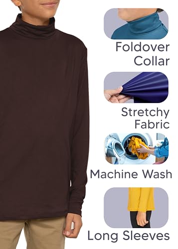 STRETCH IS COMFORT Oh So Soft Boy's Long Sleeve Poly Spandex Turtleneck4