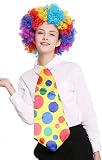 marca: DRESS ME UP dressmeup Dress ME UP - BB-043-clown Corbata Enorme Amarilla Lunares variopintos Payaso Circo Carnaval