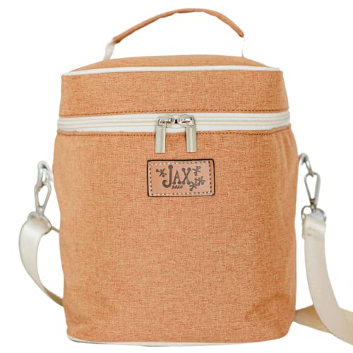 Image of Jax 2020 Breastmilk Cooler Bag | Insulated Formula Container for 6 Bottles or Breast Milk Storing Bags | Baby Bag for Breast Milk or Formula| Breastmilk Storage Bag, Pocket for Ice Pack (Burnt Orange)