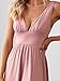 Ever-Pretty Women's Bridesmaid Dresses Deep V-Neck Sleeveless Side Slit Floor Length Wedding Guest Dress Dusty Rose US14