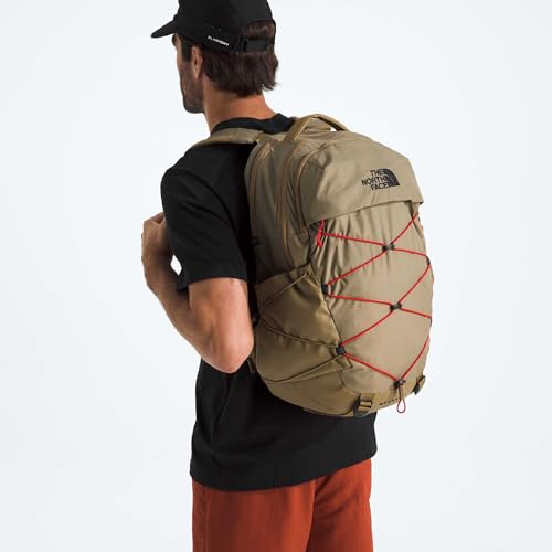 Image of The North Face Borealis Commuter Laptop Backpack - Water Repellent, Laptop Sleeve, Large Main Compartment, Cedar /Lava Red, One Size