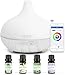 ASAKUKI 300ML Premium, Essential Oil Diffuser, Quiet 5-In-1 Humidifier, Natural Home Fragrance Diffuser with 7 LED Color Changing Light and Easy to Clean