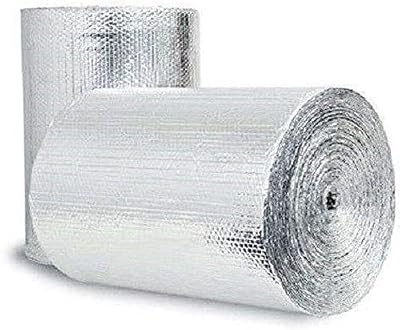 US Energy Products Continuous Double Foil Insulation Reflective Bubble Roll R8, Silver (1FT X 10FT)