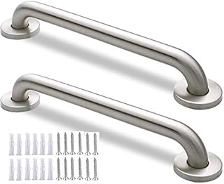 2 Pack 16 inch Stainless Steel Bath Grab Bar Shower Safety Handle