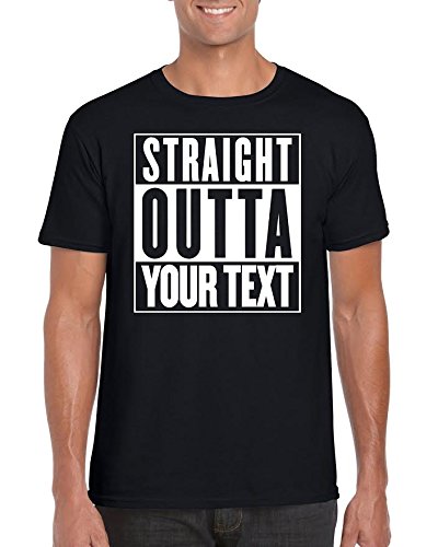 SmartyPantsPersonalised Straight Outta Compton T-Shirt - Tee Top Funny Novelty Gift Present Birthday Christmas Movie Song Film