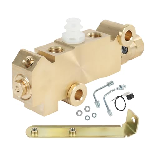 RUIANOMG 172-1353 PV2 Brass Proportioning Valve Disc/Drum Disc Front Drum Rear Brake Kit, Replacement For Chevy Buick Trucks