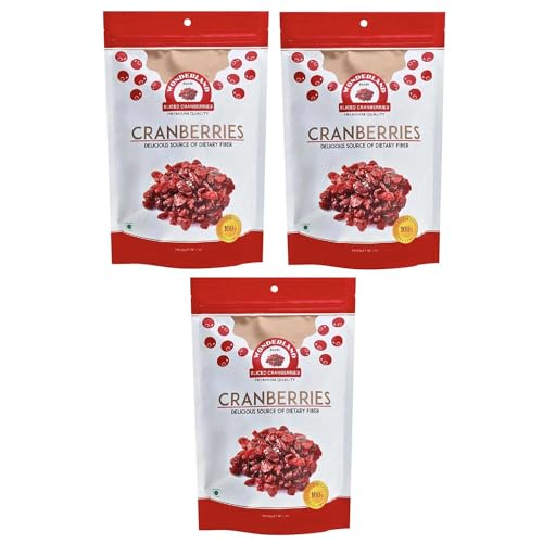 Image of Wonderland Foods 600g (200g X 3) Healthy & Tasty Californian Sliced & Dried Cranberry Pouch