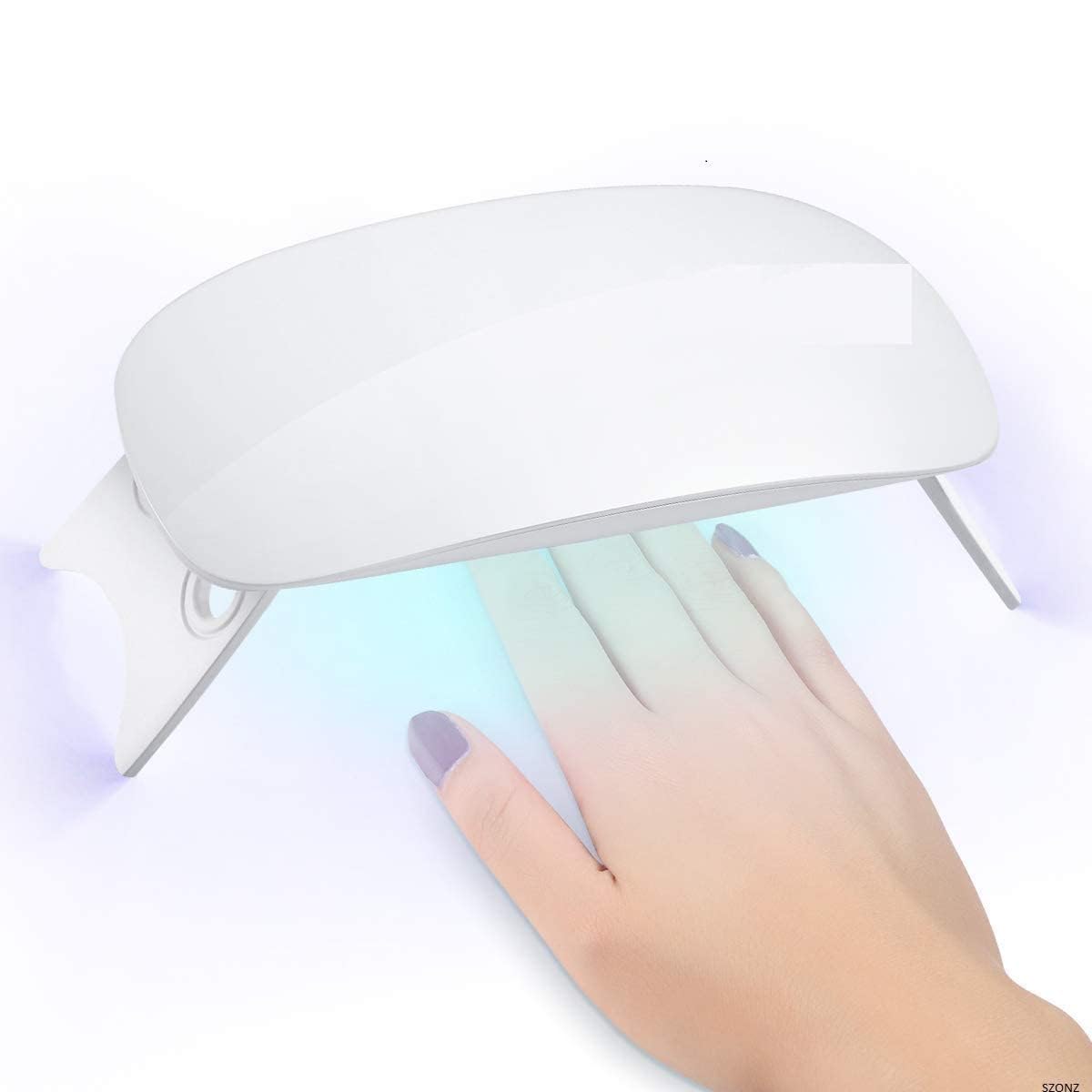 Mini UV LED Nail Lamp, Portable Gel Light Mouse Shape Pocket Size Nail Dryer with USB Cable for all Gel Polish(White)-image-17