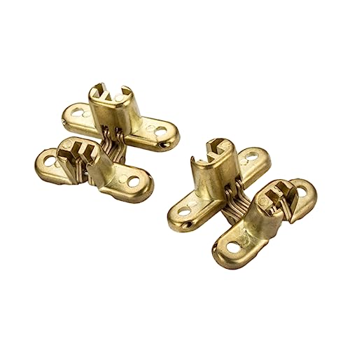 KICHOUSE 4pcs Mute Hinge Door Hinge Drawer Hinges Loose-Leaf Mute Flat Hinge Overlay Cabinet Hinge Silent Table Concealed Hinge Jig Mini Cabinet Hinges Automatic Hinges Real Material Hinge