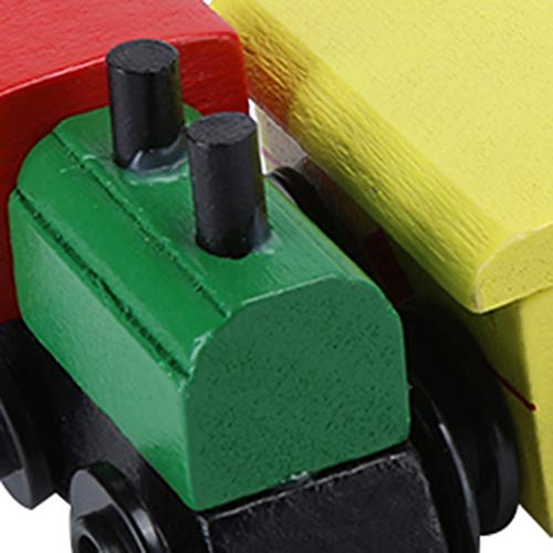 2 Set Kleiner Zug Holz Eisenbahn Spielzeug Kinderspielzeug Holzzug Lernspielzeug Holzzug Baby Spielzeug Frühes… – Bild 8