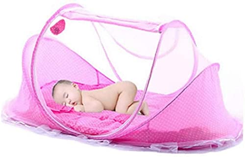 XINWANG Faltbares Reisebett Moskito für Kinder,Tragbares Zelt mit Weichem Kissen,Verschlüsselte Moskitonetze,Bettwäsche Cover