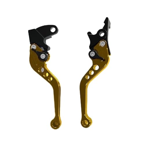 Lisqbkbi Yellow Motorcycle Brake Clutch Lever Universal Motorbike Modification 1 Pair Alloy Brake Handle Cnc Motorcycle Clutch Drum Brake Lever Handle Brake Clutch Lever(Yellow)