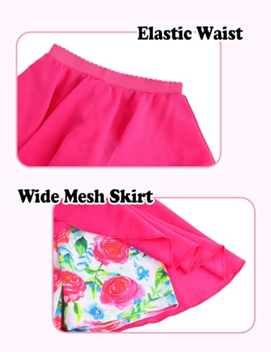 Image of Girls Swimsuit One Piece Bathing Suit Sleeveless Swimwear Matching Skirts for Toddler Kids Swim Surfing