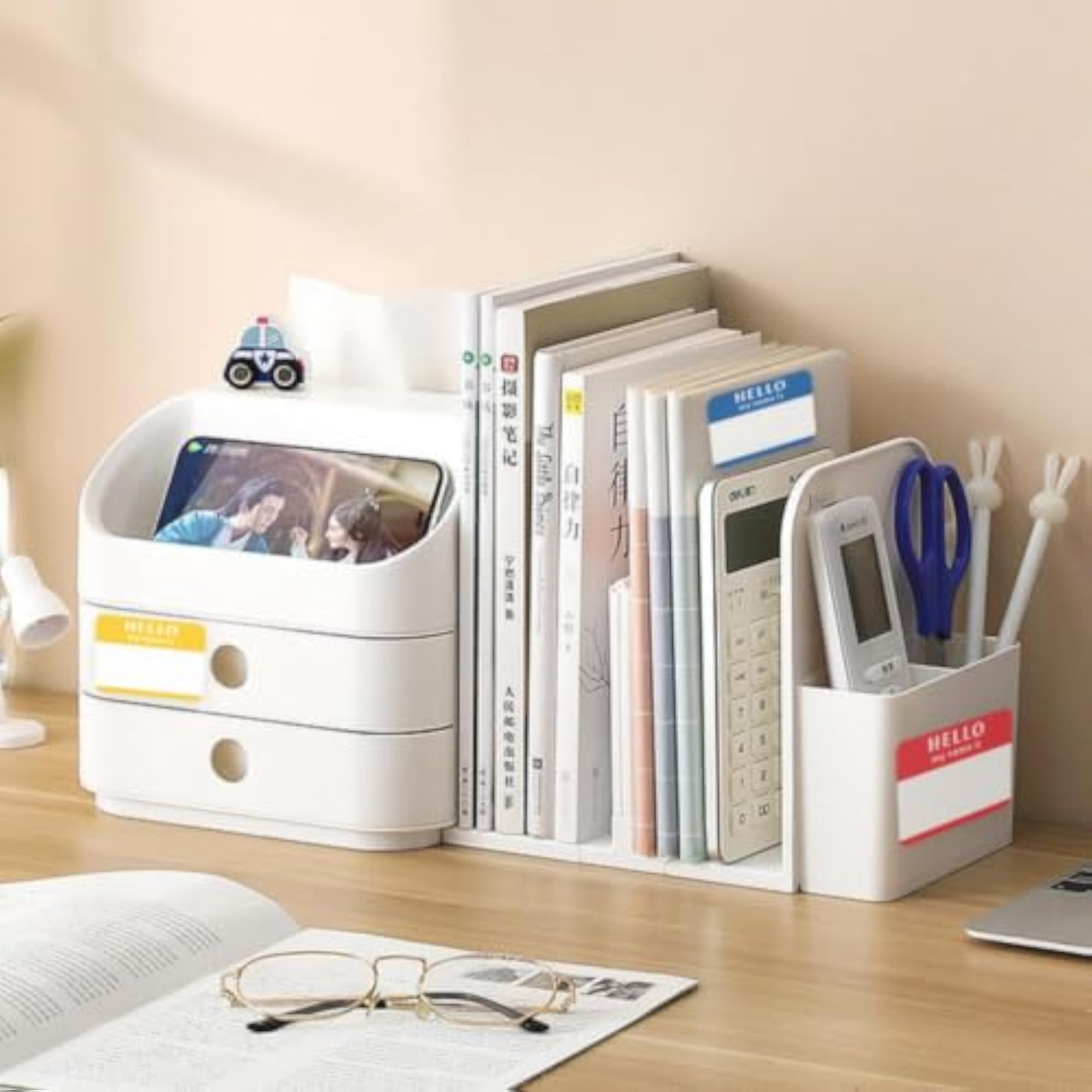 Portable Desktop Pocket Chart Self-Standing Display Board