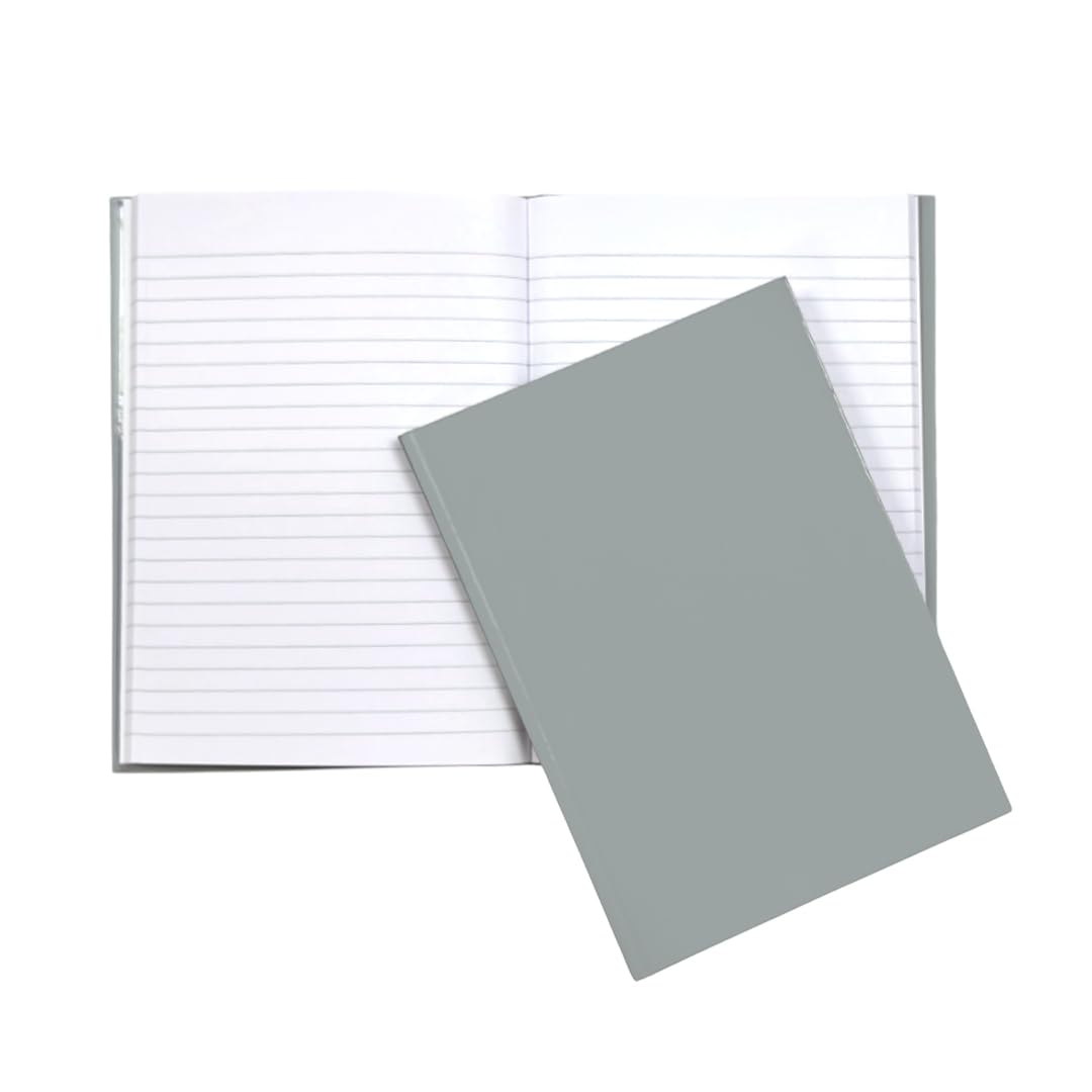 Janrax A5 160 Pages 8mm Ruled Grey Casebound Notebook
