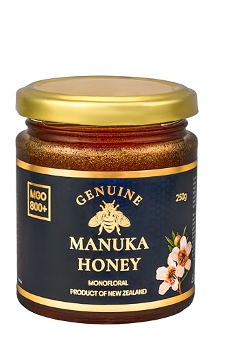 Genuine Manuka Honey MGO 800+, 100% Natural, New Zealand (250g)