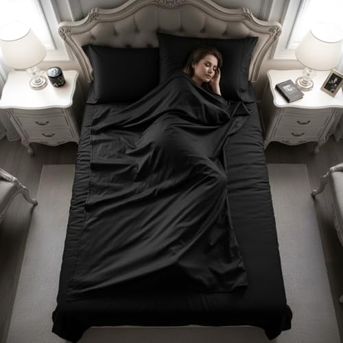 Self Tan Sleep Sack, bolsa de dormir para bronceado ligera y transpirable con cremallera, para mochileros, hoteles, camping y viajes de negocios miniatura 6