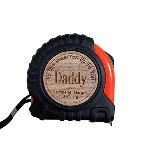 Personalized Tape Measure For Dad, Customized Fathers Day Tool Gifts For Dad, Father's Day Personalized Retractable Black #TOP18