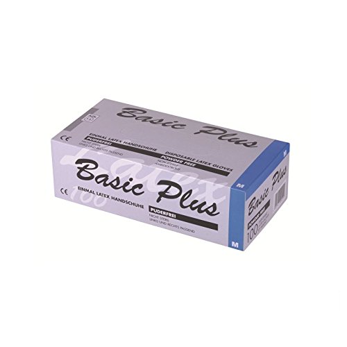 Basic Plus - Guanti monouso in lattice, senza talcatura, misura M, 1000 pz
