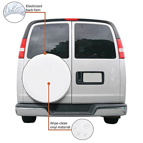 Classic Accessories Over Drive Spare Tire Rv Cover, Wheels 29"-29.75" Diameter, White, Weather-Resistant, All Season Protection For Trailer, Rv, Camper Wheels, Tires, Universal Trailer Accessories #TOP1