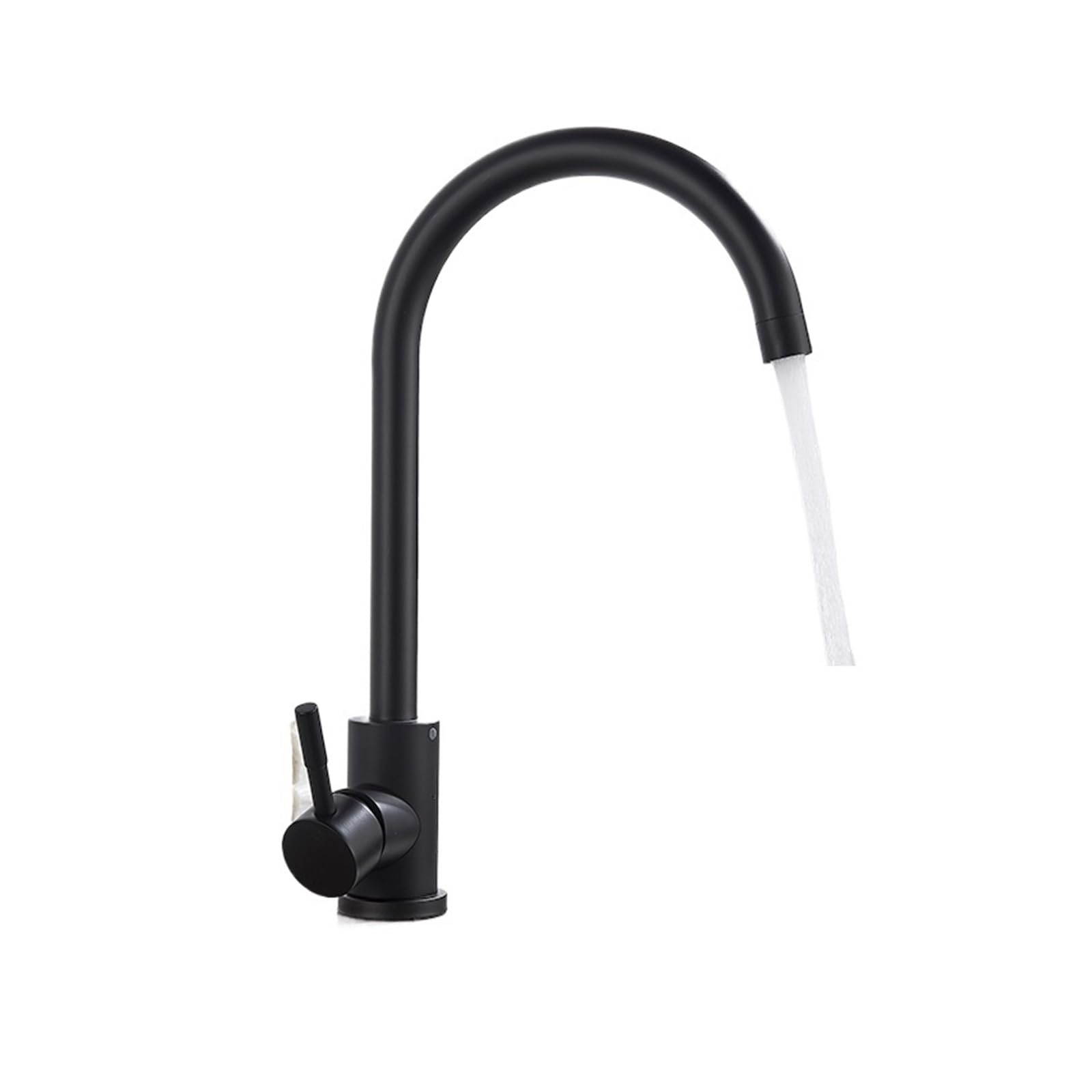 Grifo de cocina monomando negro mate para evitar manchas en el fregadero