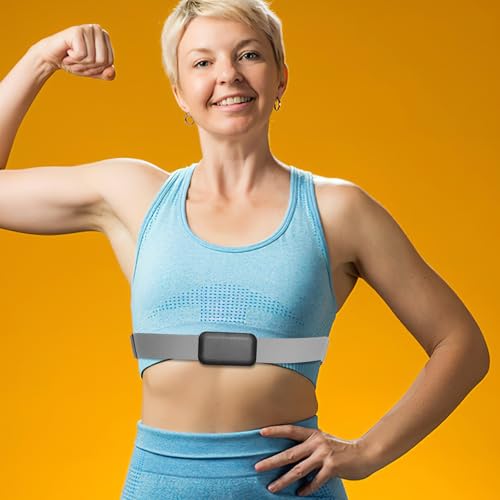 Holibanna banda de pecho ajustable elástica con nylon y fibra de poliuretano para monitoreo cardíaco compatible con cinturón de pecho para actividades físicas y running miniatura 6