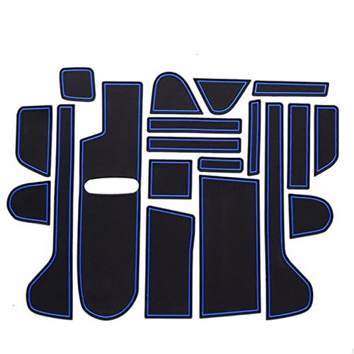 nbox ラバーマット jf3 ドアポケットマット ホンダN-BOX ラバーマット インテリア 内装滑り止め カーアクセサリー 19枚 JF3 JF4(ブルー, N-BOX)