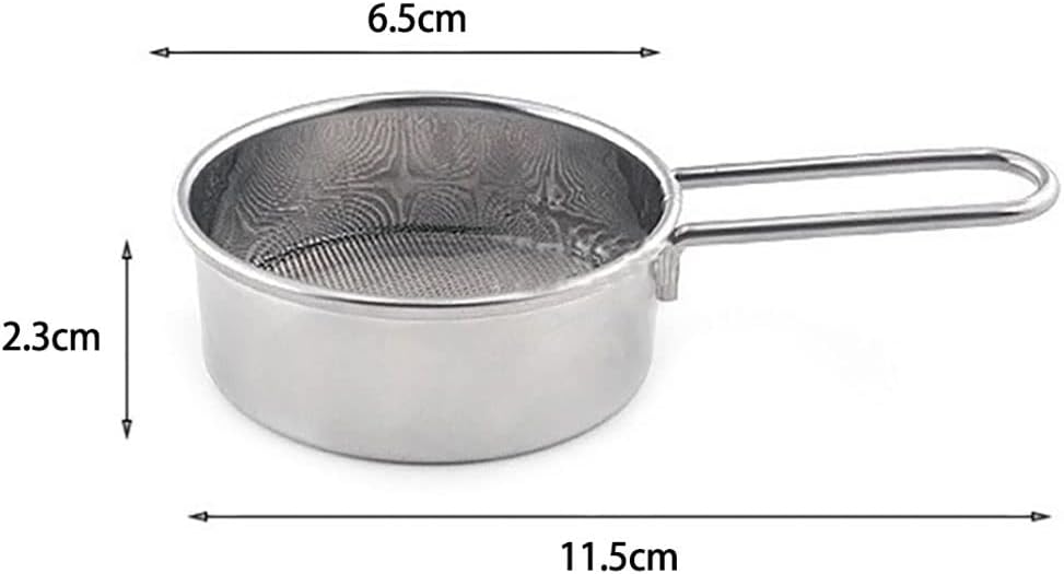 Mesh Flour Sifter Round Sieve Stainless Steel Sugar Filter Cake Baking Strainer with Handle