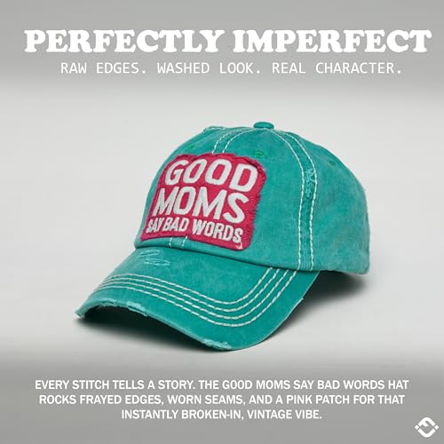 Image of Funky Junque Womens Baseball Cap Distressed Vintage Unconstructed Embroidered Dad Hat