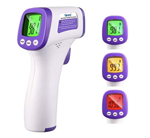 Infrared Thermometer for Adults, Non Contact Forehead Thermometer with Fever Alarm, Accurate Reading and Memory Function, Babies, Children, and the Elderly & Surface of Objects Use-NO BATTERY INCLUDED