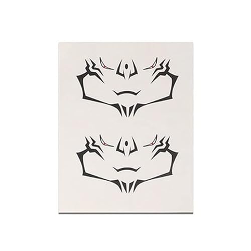 Vista 12 de Weixu Calcomanías de anime Tatuaje Toge Nobara Yuji Mahito Cosplay Tatuajes Temporales Pegatinas Cuerpo Cara Pegatinas Maquillaje (K)