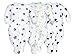 Sibinulo Niño Niña Pijama Bebé Pelele de Algodón Pack de 3 Globos, Estrellas y Lunas 74(6-9 Meses)