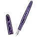 Asvine C80 Fountain Pen #8 Medium Nib Large Handcraft Pen with Converter Pen Box Collection Set (Purple Ripple)