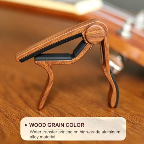 Image of WINGO Wooden Pro Ukulele Capo for Soprano Contert Baritone,Rosewood.