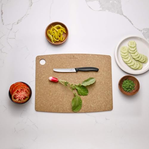 Foto von Victorinox Swiss Classic, Frühstücksmesser, Brötchenmesser, Scharfe Klinge, Wellenschliff, 11 cm, Kunststoffgriff, Rostfreier Stahl, Set 2teilig, Schwarz