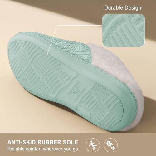 Image of Slippers for Women Fuzzy House Slip on Indoor Outdoor Bedroom Home Shoes
