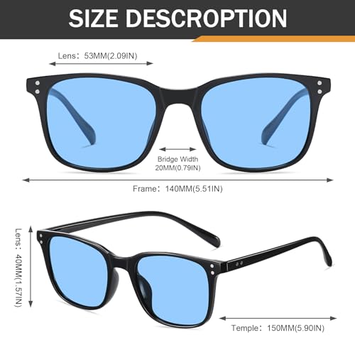 Retro Square Sunglasses Women Men Ultralight Vintage Rectangular Colorful See Through Tinted Lens Eyewear2