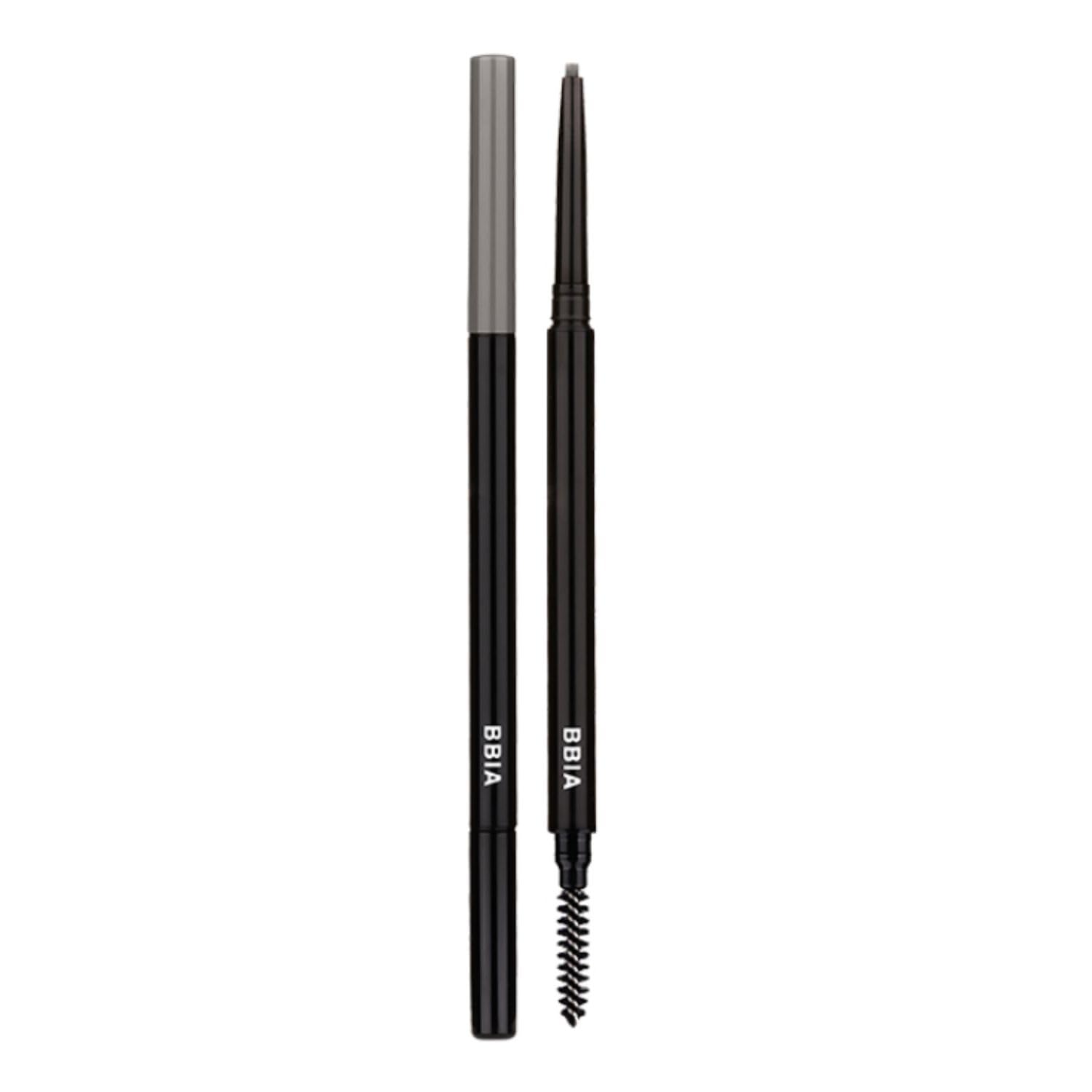 BBIA Last Auto Eyebrow Pencil SLIM 7 Colors – No Sebum Ultra Fine Brow Definer Pencil Retractable Dual-Sided Brush Waterproof Shape & Define & Fill Eye Brow Korean Makeup (S6 ACORN GRAY SLIM)