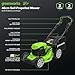 Greenworks 48V (2x24V) Self Propelled Cordless Lawnmower for Large Lawns up to 480m2, 46cm Cutting Width, 55LBag PLUS Two 4Ah Batteries and Twin Charger, 3 Year Guarantee GD24X2LM46SPK4X