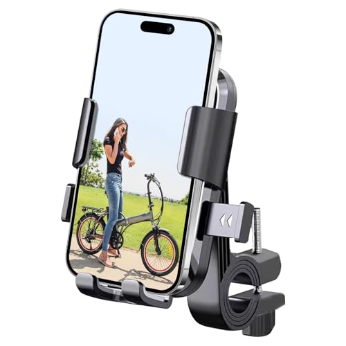 LELEKUAI Motorcycle Phone Mount, Bike Phone Holder, Adjustable 4.7