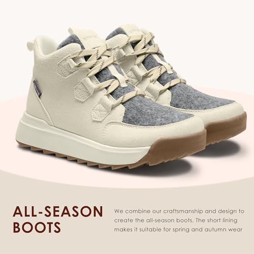 Image of AIRHAS Women's Winter Warm Snow Boots for Women Comfortable Water-Resistant Womens Ankle Boots Fashion Booties