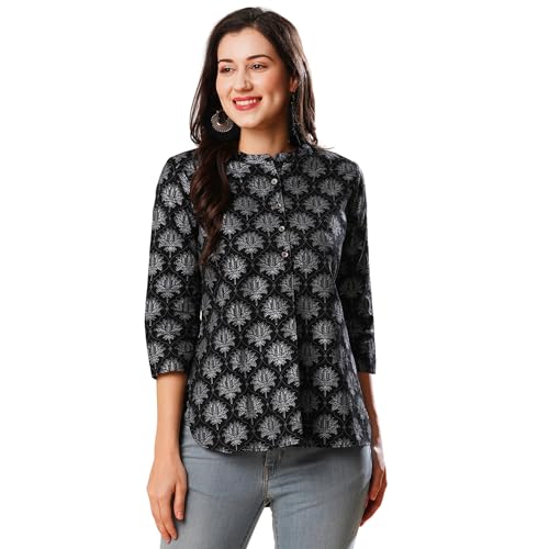 Image of Globus Women Solid Shirt Collar Lace Inserts Kaftan Tunic