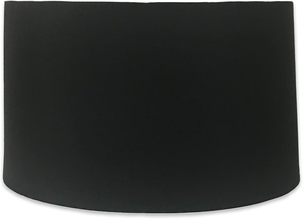 Gеt Chеар Prісе Royal Designs HB-611-16BLK/GL Shallow Oval Hardback Lamp Shade, 14 x 16 x 9, Black