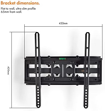 VonHaus TV Wall Bracket - 24 to 65 Inch TV Bracket - Tilt Swivel TV Wall Mount for LED, LCD, OLED, Plasma, Flat & Curved TVs - VESA 200x200 to 600x400